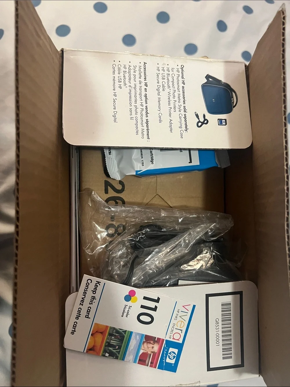 HP Photosmart A526 Compact Photo Printer - Teal and White